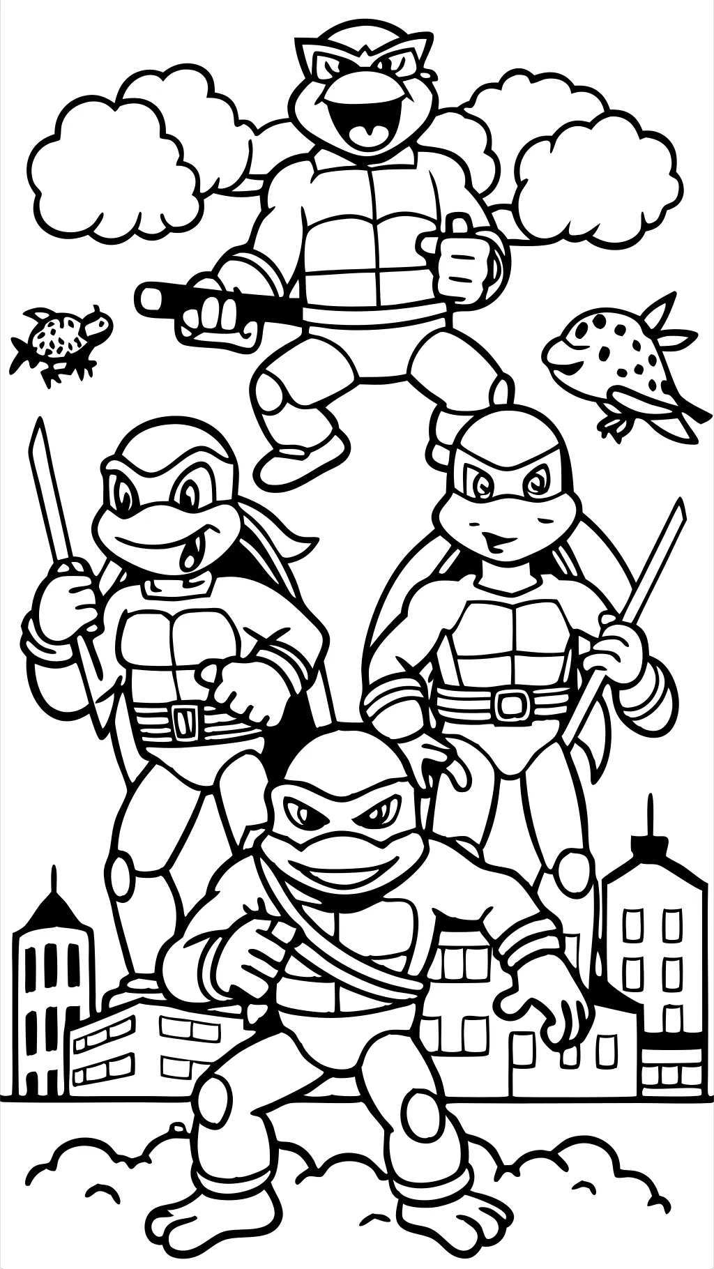 Página para colorear tmnt